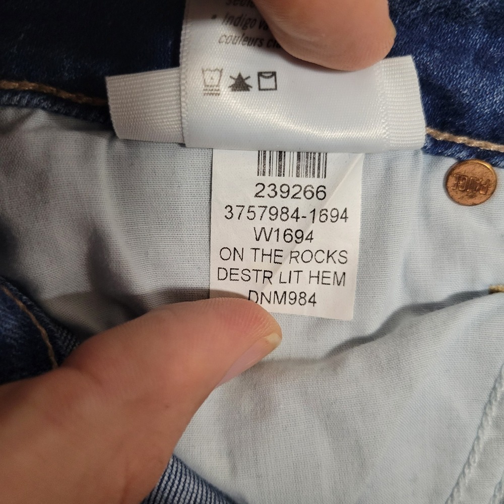 Paige Womens Skinny Distressed Jeans Medium Wash Raw Hem Size 27 - Picture 11 of 12